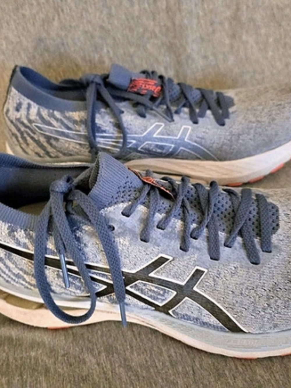 ASICS GEL-Nimbus 23 Gray & Orange Athletic Shoes